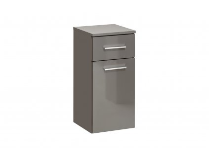 COMAD - Koupelnová skříňka nízká Twist Grey - šedá - 30x62x31 cm