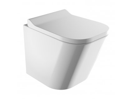 OMNIRES - WC mísa Fontana - rimless - sedátko se zpomalovacím mechanismem - 49 x 35 cm - bílá