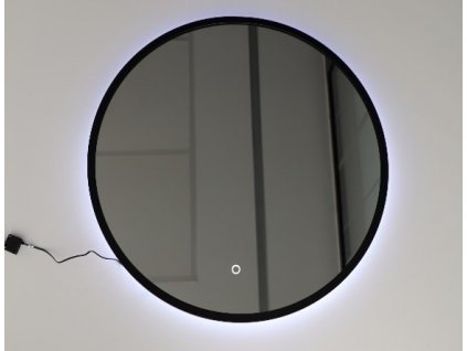 Via Domo - LED zrcadlo Luna - černá - 80x80 cm