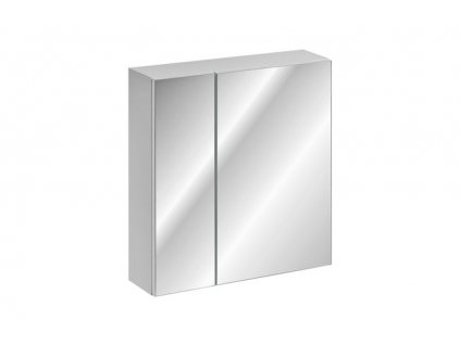 Via Domo - Koupelnová skříňka se zrcadlem Leonardo White - bílá - 60x65x17 cm