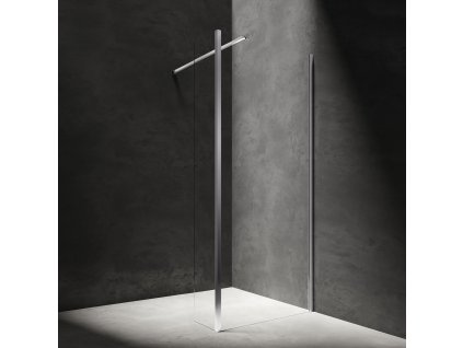 OMNIRES - Sprchový kout Marina - walk-in - s boční stěnou - 110 x 30 cm - chrom