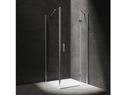 OMNIRES - Sprchový kout s křídlovými dveřmi Manhattan - obdélníkový - 80 x 70 cm - chrom