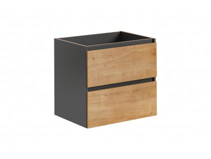 COMAD - Koupelnová skříňka pod umyvadlo Monako Grey Oak 60 cm - dub, šedá