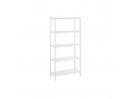 Etagere 5 niveaux bambou blanc BCB35WT 1