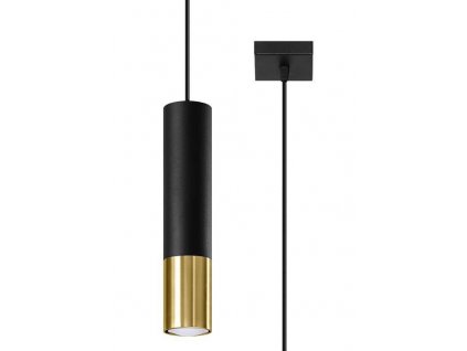 Závěsná lampa - Loopez 1 - černá/zlatá