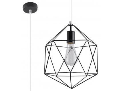 Závěsná lampa - Gaspare - černá