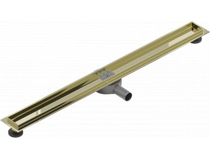 MEXEN - Flat lineární odtokový žlab, otočný 360° /  90 cm - zlatá - 1540090