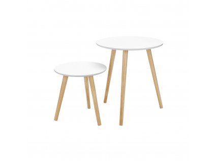 Scandinavian Round Side Tables LET07WN 1
