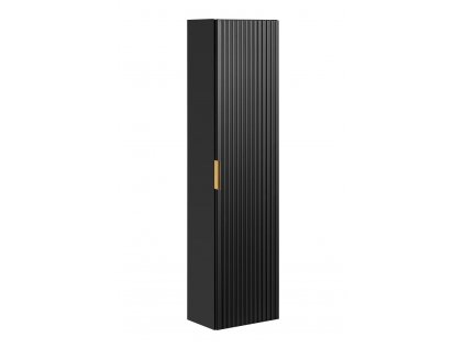 Oasi Casa - Koupelnová skříňka vysoká Adel Black - černá - 35x140x25 cm