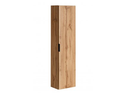 COMAD - Koupelnová skříňka vysoká Adel Oak - šedá - 35x140x25 cm