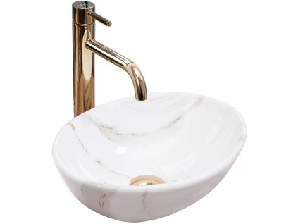 Rea - Umyvadlo na desku Sofia Mini Aiax - mramor - 35x26 cm