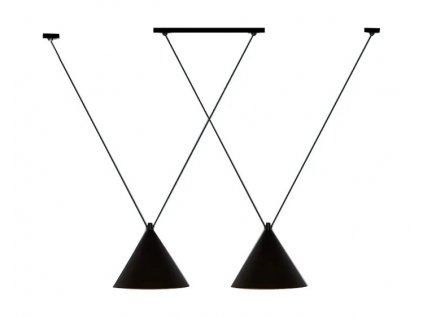 Toolight - Závěsná stropní lampa Industry - černá - APP548-2CP