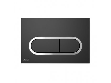 Ravak - Ovládací tlačítko WC splachování Chrome - černá