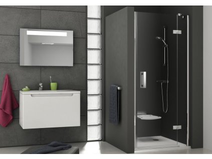 Ravak - Sprchové dveře dvoudílné SmartLine SMSD2-110 A pravá - chrom, transparentní sklo