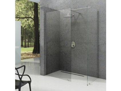 Ravak - Walk-In Wall 110 cm - lesklý Alubright, transparentní sklo