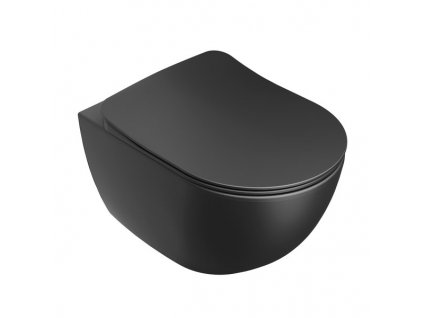 Ravak - Závěsné WC Uni Chrome RimOff - černá