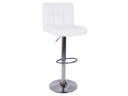 Oasi Casa - Barová židle Cuando/stříbrná - bílá - 87-107x40x35 cm