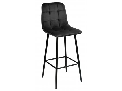 Via Domo - Barová židle Tettoia - černá - 43x110x38 cm