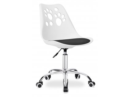 Via Domo - Otočná židle Nube - bílá/černá - 52x96x42 cm