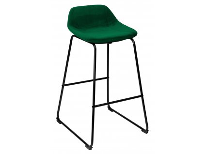 Via Domo - Barová židle Terra - zelená/černá - 43x91x30 cm