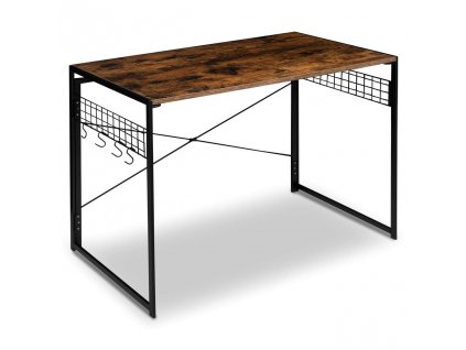 Oasi Casa - Industry psací stůl Alloggio  - černá/hnědá - 100x70x50 cm