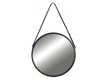 Oasi Casa - Zrcadlo v kovovém rámu Vapore, kulaté - černá - 50x82x4 cm