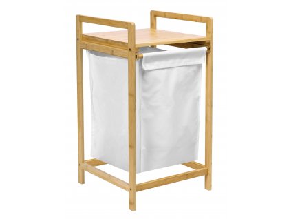 Oasi Casa - Bambusový koš na prádlo Incanto, 1-komorový - přírodní/bílá - 67x36,5x36,5 cm