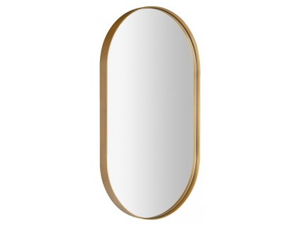 PUNO oválné zrcadlo v rámu 40x70cm, zlatá mat