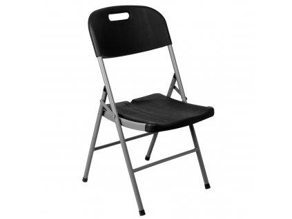 Via Domo - Skládací židle Inula - černá - 45x85,5x51 cm