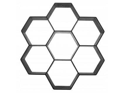 Bluegarden - Forma na dlažbu Hexagon - černá - 29x4x29 cm