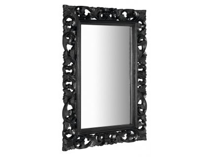 SCULE zrcadlo ve vyřezávaném rámu 70x100cm, černá