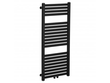 CERANO - Koupelnový radiátor Luigino - středové připojení 50mm - 300W - černá matná - 970x450 mm