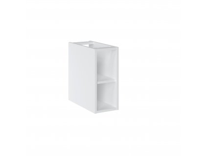 Via Domo - Koupelnová skříňka nízká policová Iconic White - bílá - 80x20x46 cm