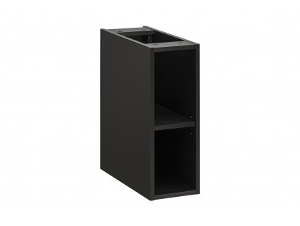 Oasi Casa - Koupelnová skříňka nízká policová Xilo Black - černá - 20x57x46 cm