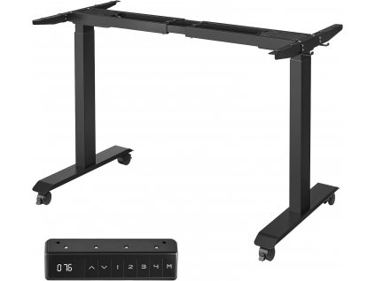 Dřevěný psací stůl nastavitelný - černá - 107,5-175x69-115x60 cm