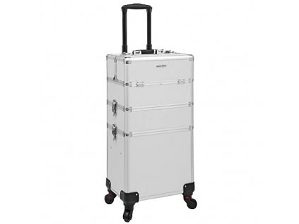 Kosmetický kufřík - stříbrná - 35x68,5x25 cm