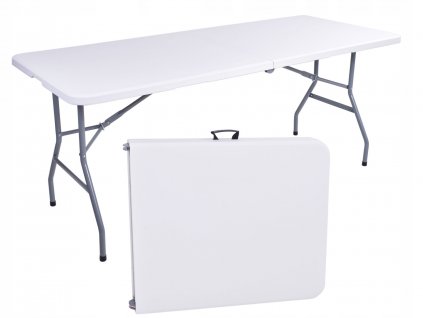 Oasi Casa - Kempingový skládací stůl Campano - bílá - 180x73,5x74 cm