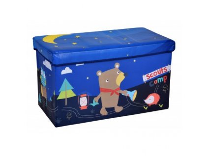 Via Domo - Dětský box na hračky Infinito - modrá - 60x35x30 cm