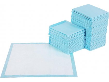 Podložka pro psy - bílá/modrá - 60x0,1x60 cm - set 100 ks