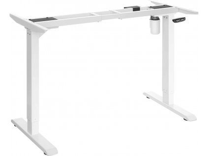 Dřevěný psací stůl nastavitelný - bílá - 115-147x71-112x60 cm