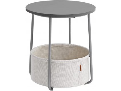 Příruční stolek - šedá/bílá - 45x50x45 cm