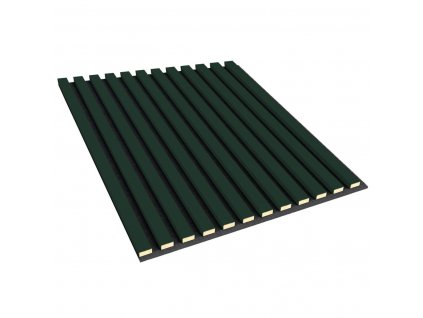 Lamelový akustický panel - zelená - 60x60 cm
