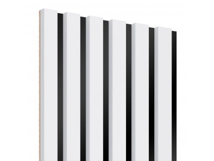 Lamely na černé dřevotřísce - bílá - 30x275 cm