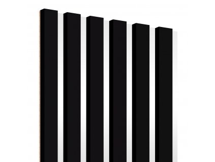 Lamely na bílé dřevotřísce - černá - 30x275 cm