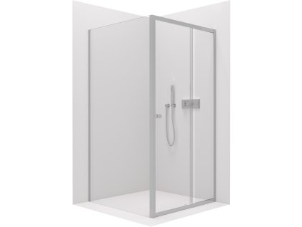 CERANO - Sprchový kout Varone POINT L/P - 6 mm - chrom, transparentní sklo - 120x90x195 cm - posuvný