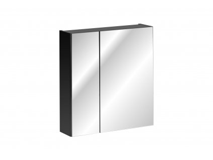 Oasi Casa - Koupelnová skříňka se zrcadlem Santa Fe Black - černá - 60x65x17 cm