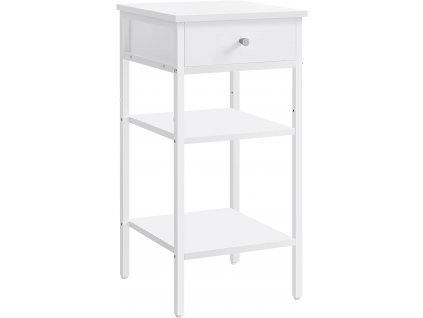 Odkládací stolek - bílá - 35x70x35 cm