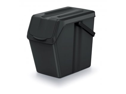 Odpadkový koš SORTIBOX II recyklovaně černá, objem 25L
