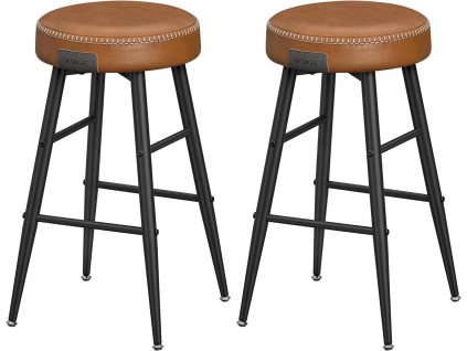 Barová židle - hnědá - 49,5x63x49,5 cm - set 2 ks