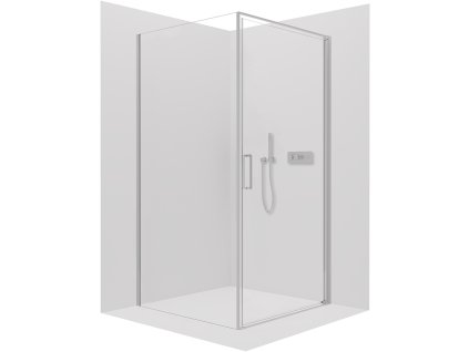 CERANO - Sprchový kout Porte L/P - 8 mm - chrom, transparentní sklo - 80x80x195 cm - otočný